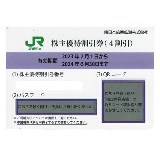 JR東日本株主優待券格安販売（郵送受取） - チケットキング Online Shop